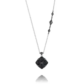 Sterling Silver, Black Onyx, 18K Gold Seal Necklace - SN16319