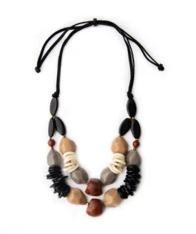 Tagua Hazel Onyx Combo Necklace