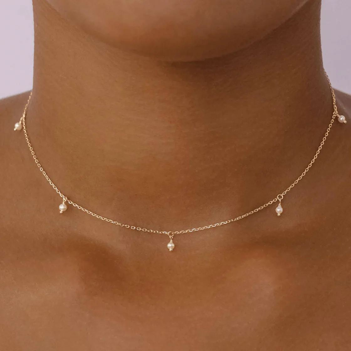 Tear Drop Pearl Choker