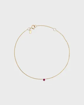 The Petite Ruby Birthstone Bracelet