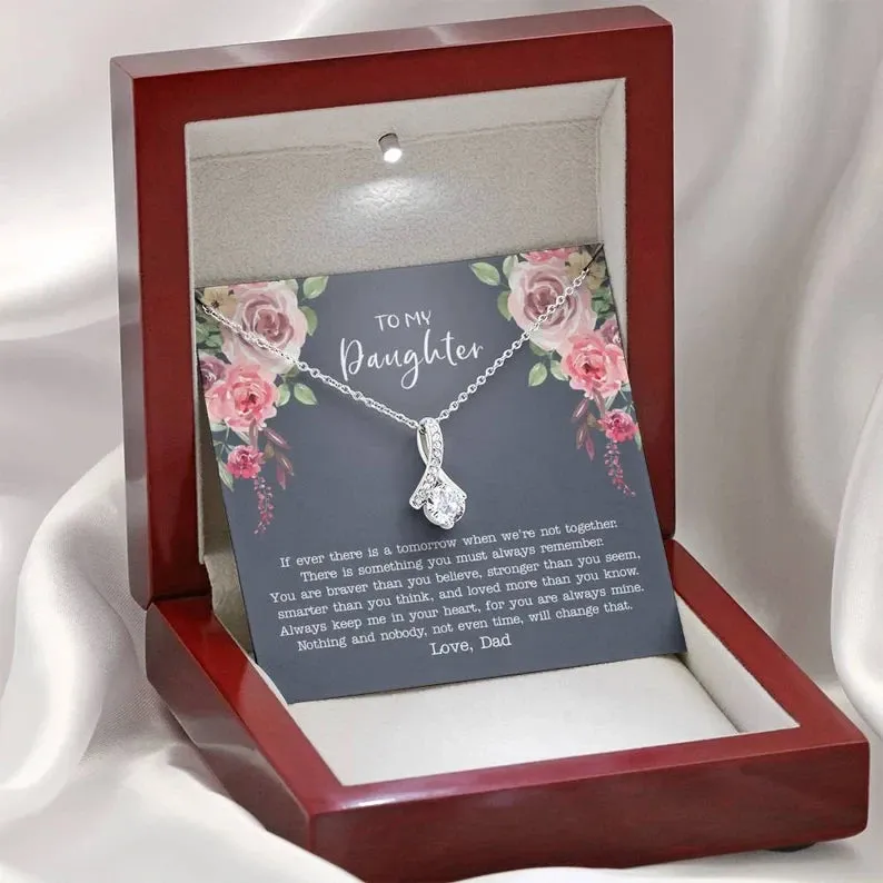 To My Daughter Gift from Dad, Daughter Father Necklace, Gift for Daughter Gift from Dad