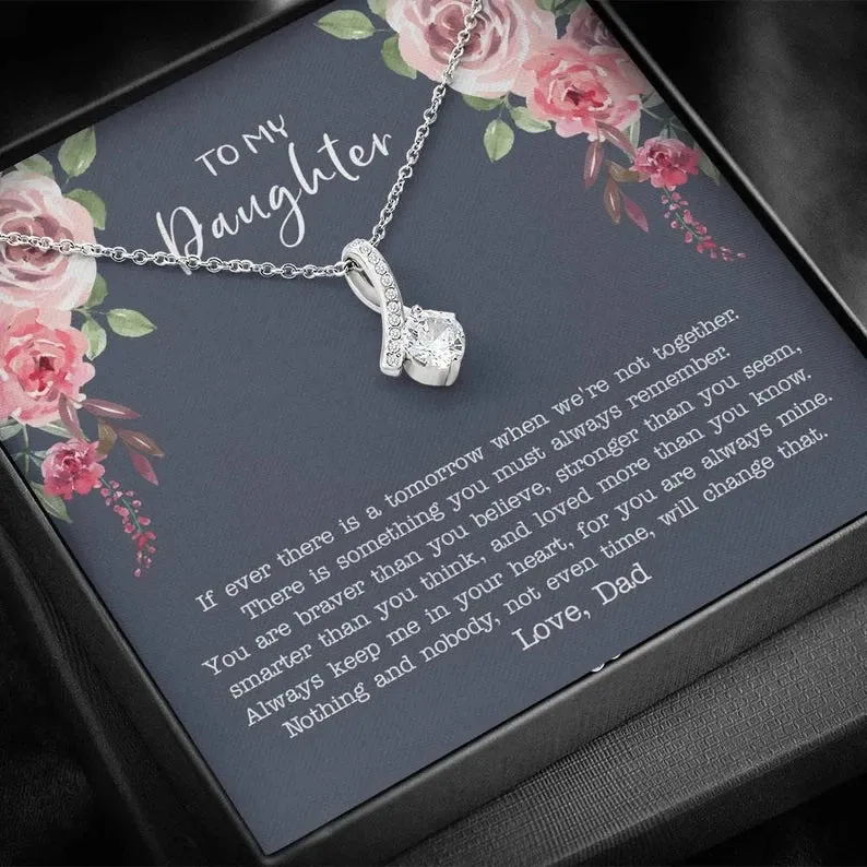 To My Daughter Gift from Dad, Daughter Father Necklace, Gift for Daughter Gift from Dad