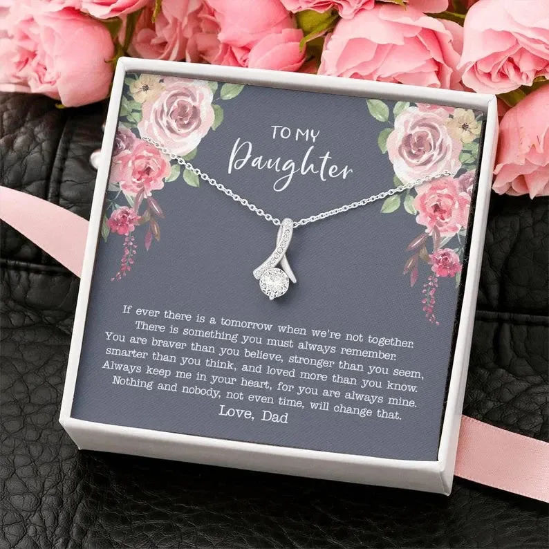 To My Daughter Gift from Dad, Daughter Father Necklace, Gift for Daughter Gift from Dad