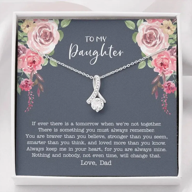 To My Daughter Gift from Dad, Daughter Father Necklace, Gift for Daughter Gift from Dad