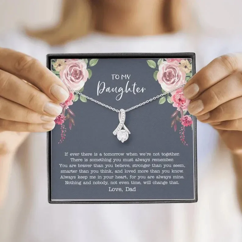To My Daughter Gift from Dad, Daughter Father Necklace, Gift for Daughter Gift from Dad