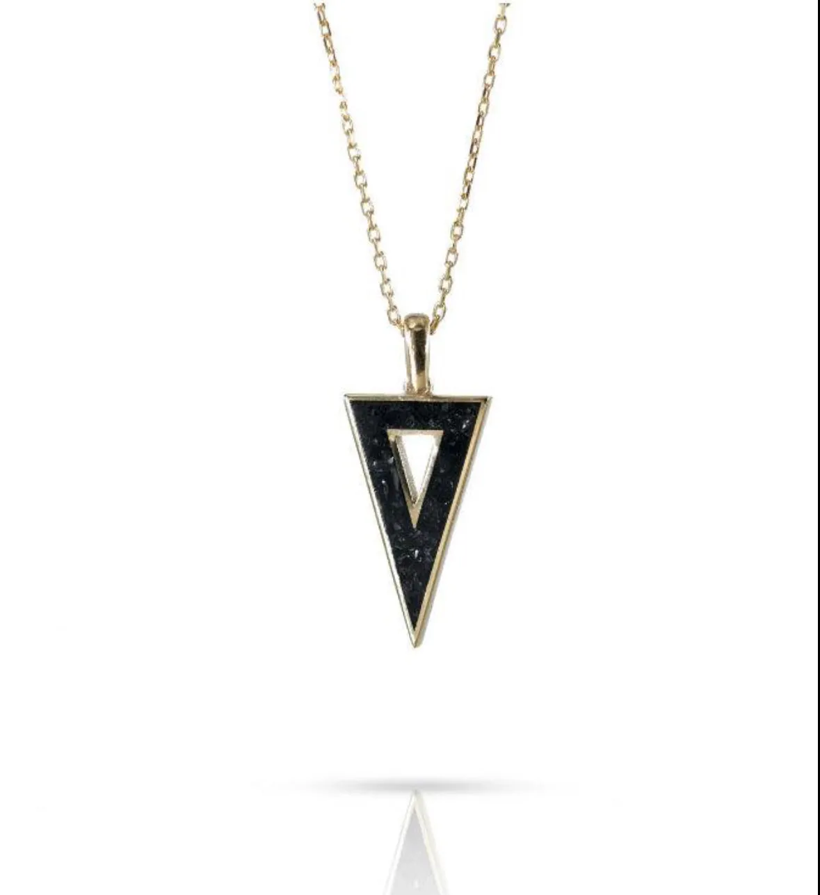 Triangle Onyx Gemstone Necklace