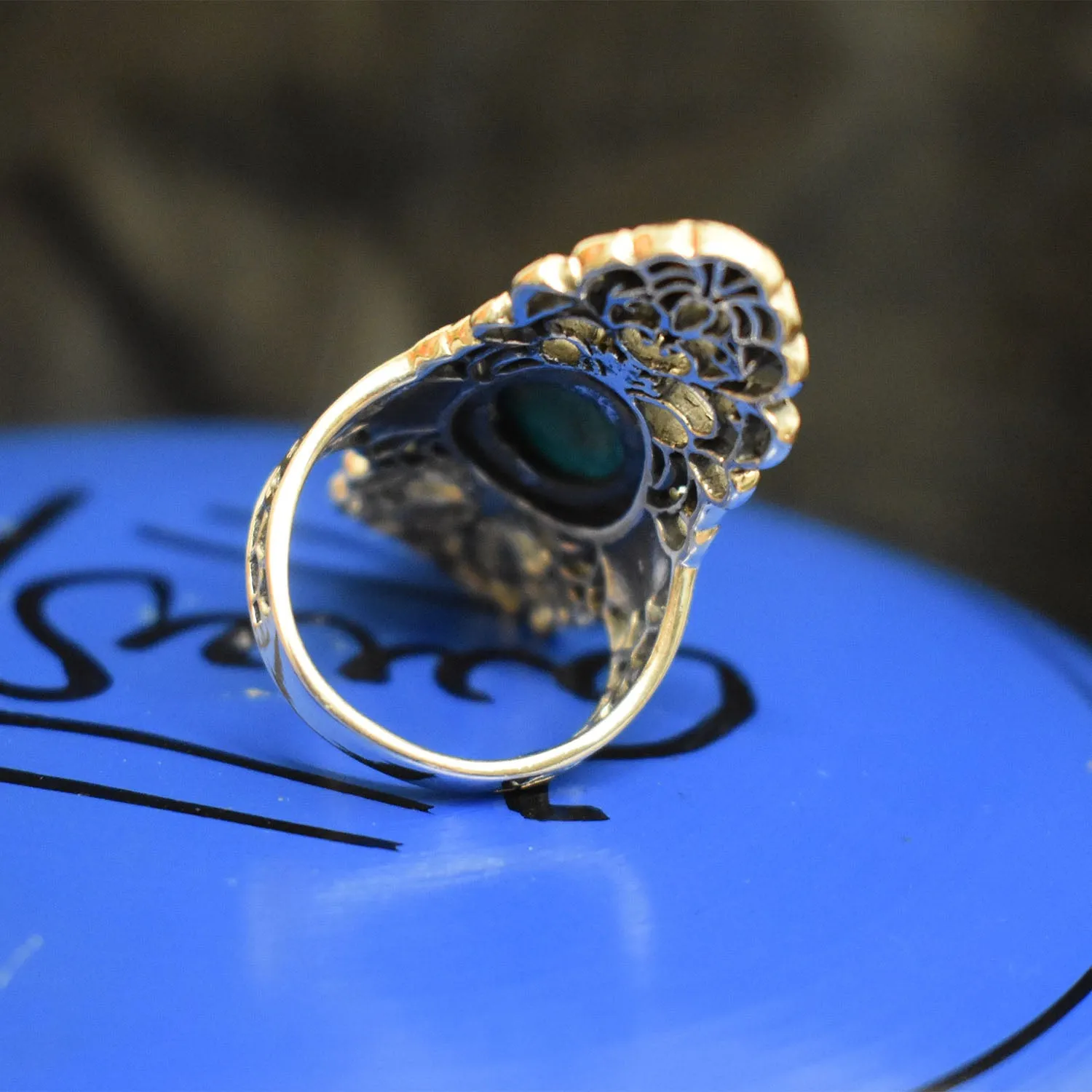 Turquoise Ring (925) Sterling Silver