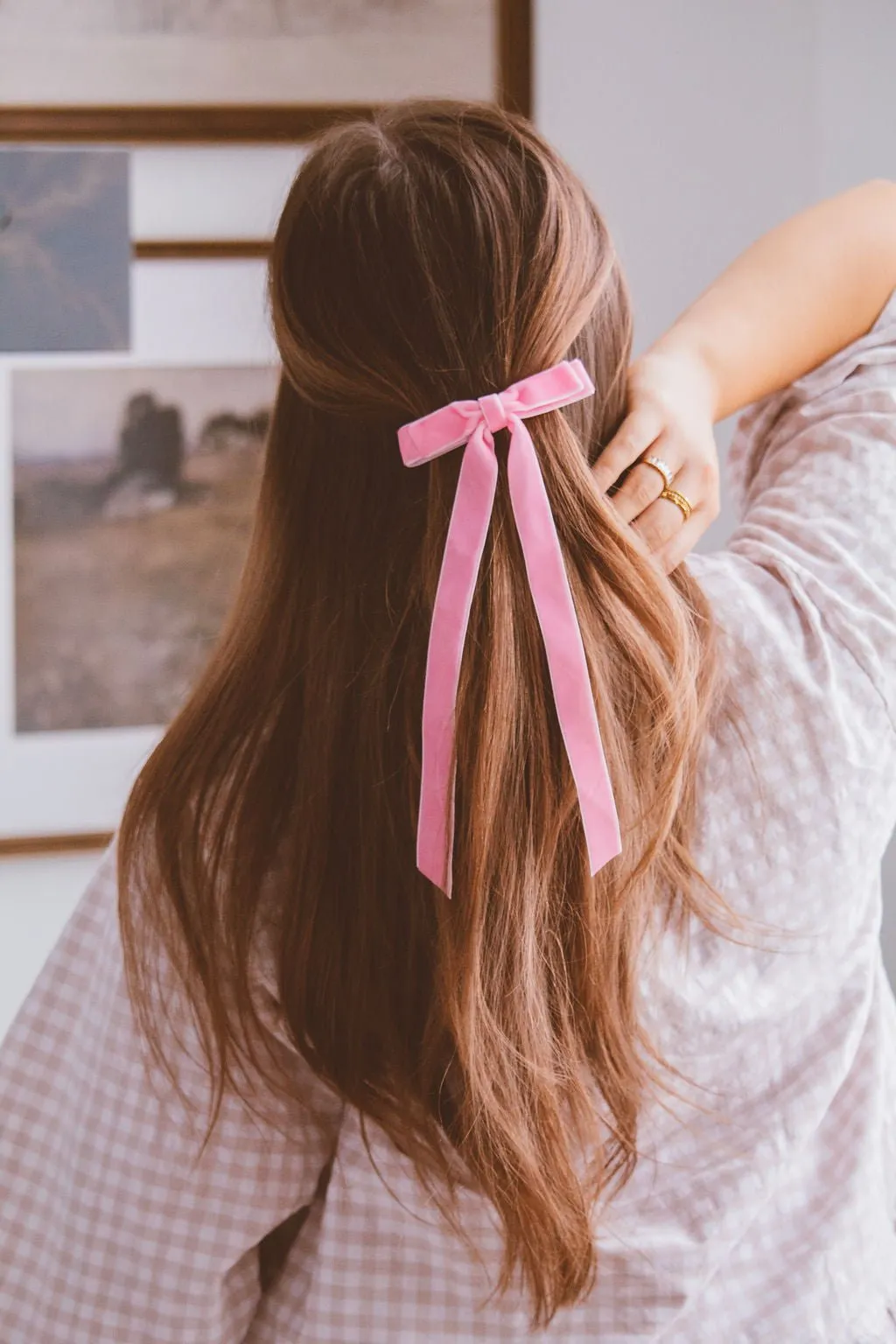 Velvet Double Bow Barrette
