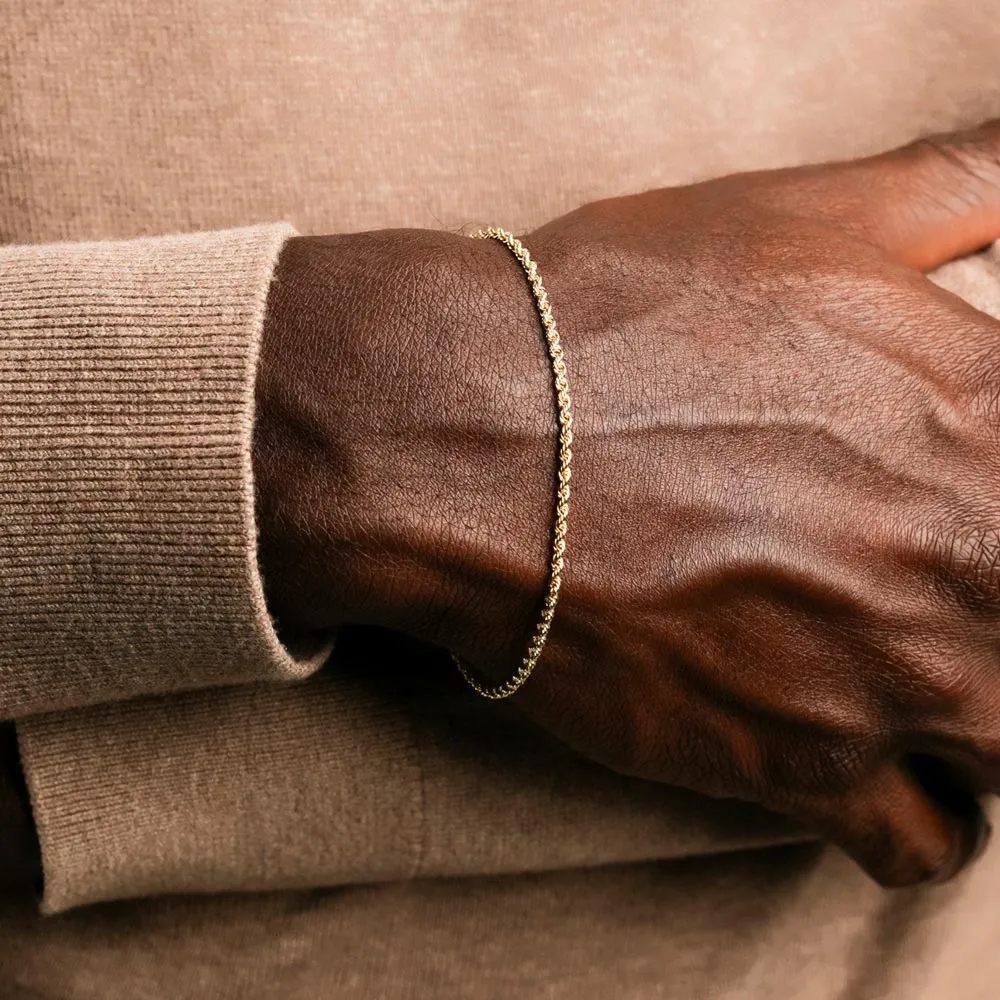 Vermeil Rope Bracelet 2.5mm