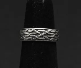 Vintage Sterling Silver Celtic Knot Open Shank Adjustable Toe Ring - Size 3.25 