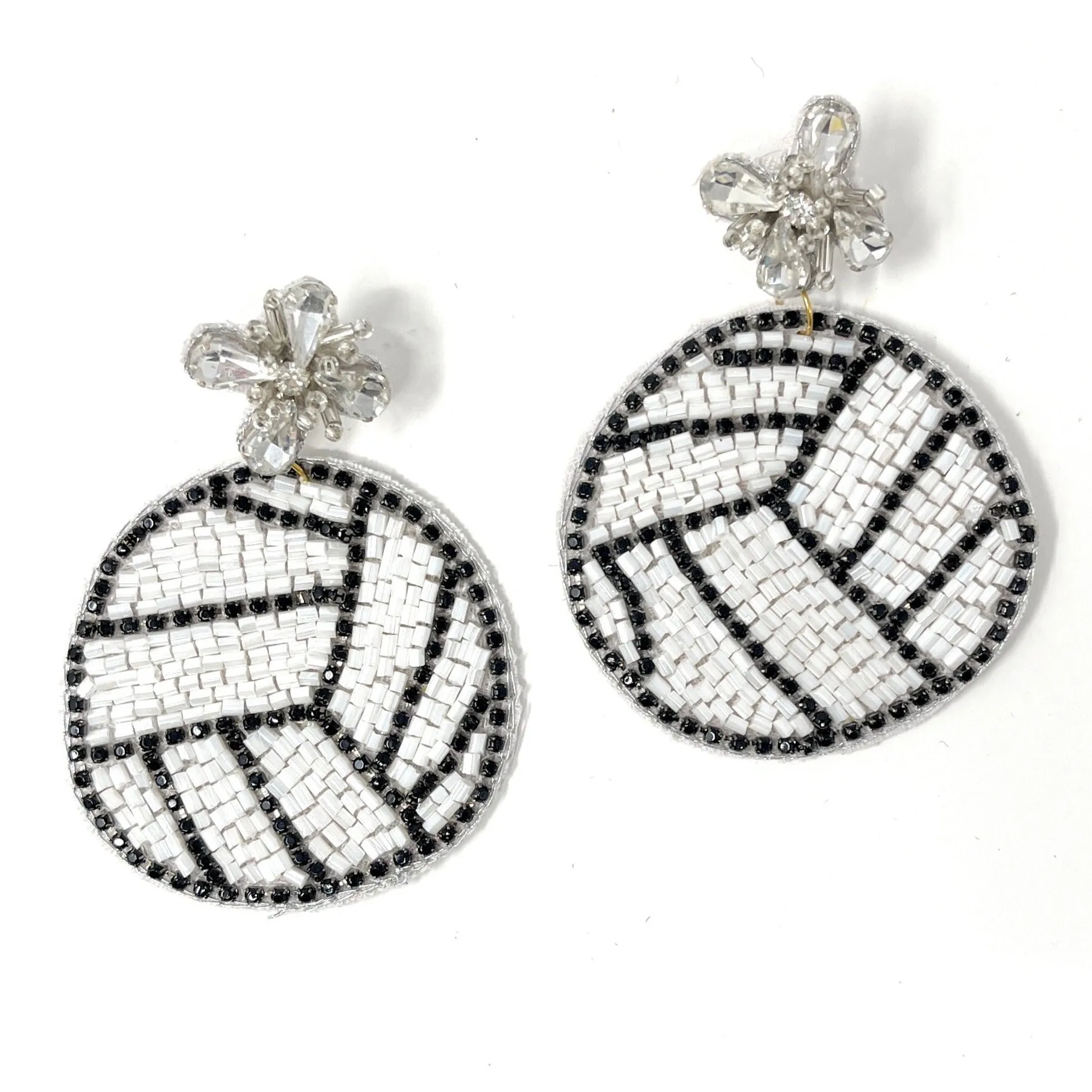 Volleyball Beaded Earrings