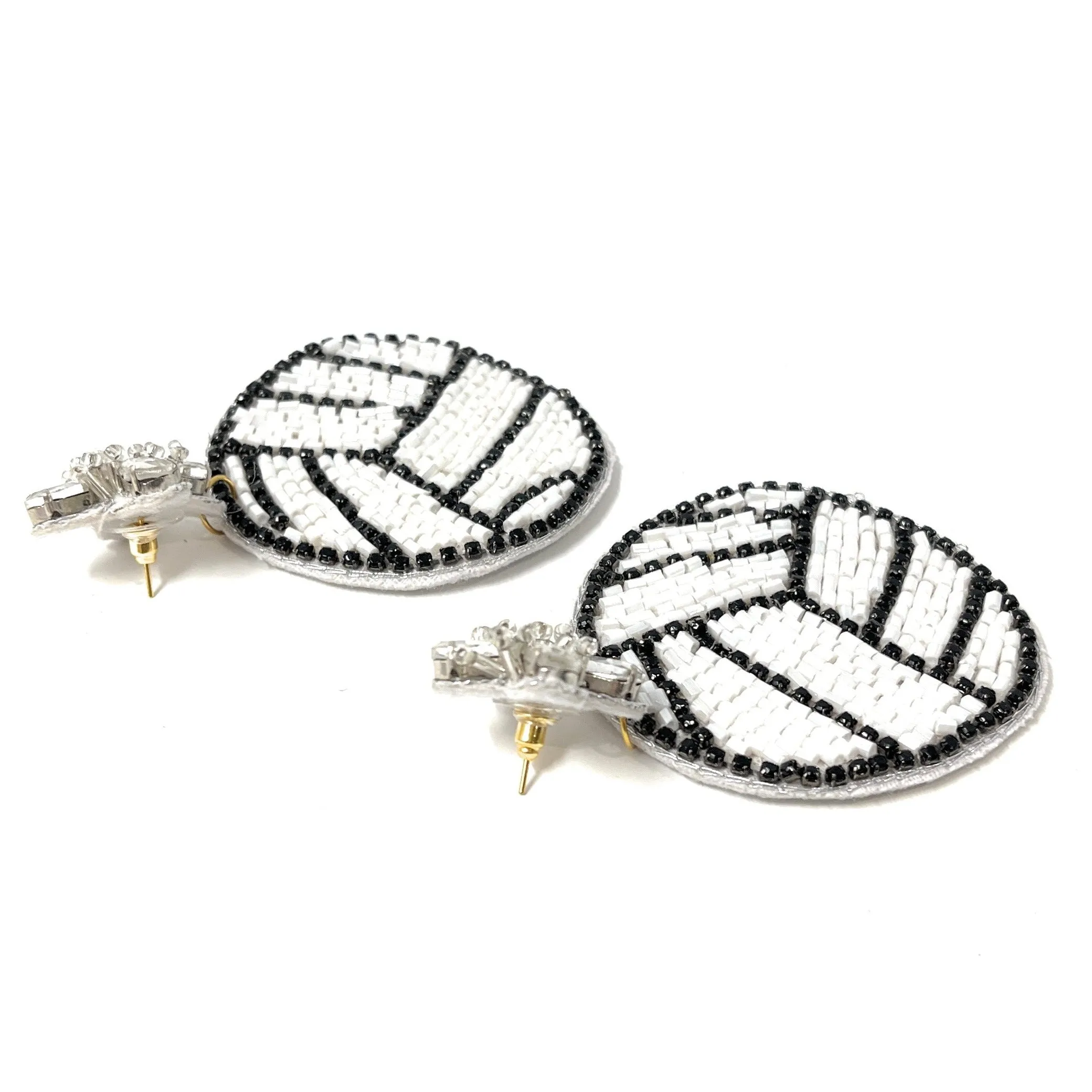 Volleyball Beaded Earrings