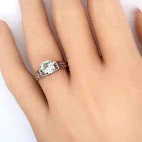 White Gold & Spinel Ring
