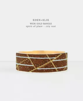 Wide Gold Bangle - Spirit of Place City Rust