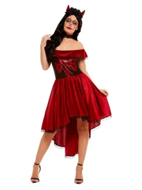 Womens Costume - Day Of The Dead Devil Red Costume