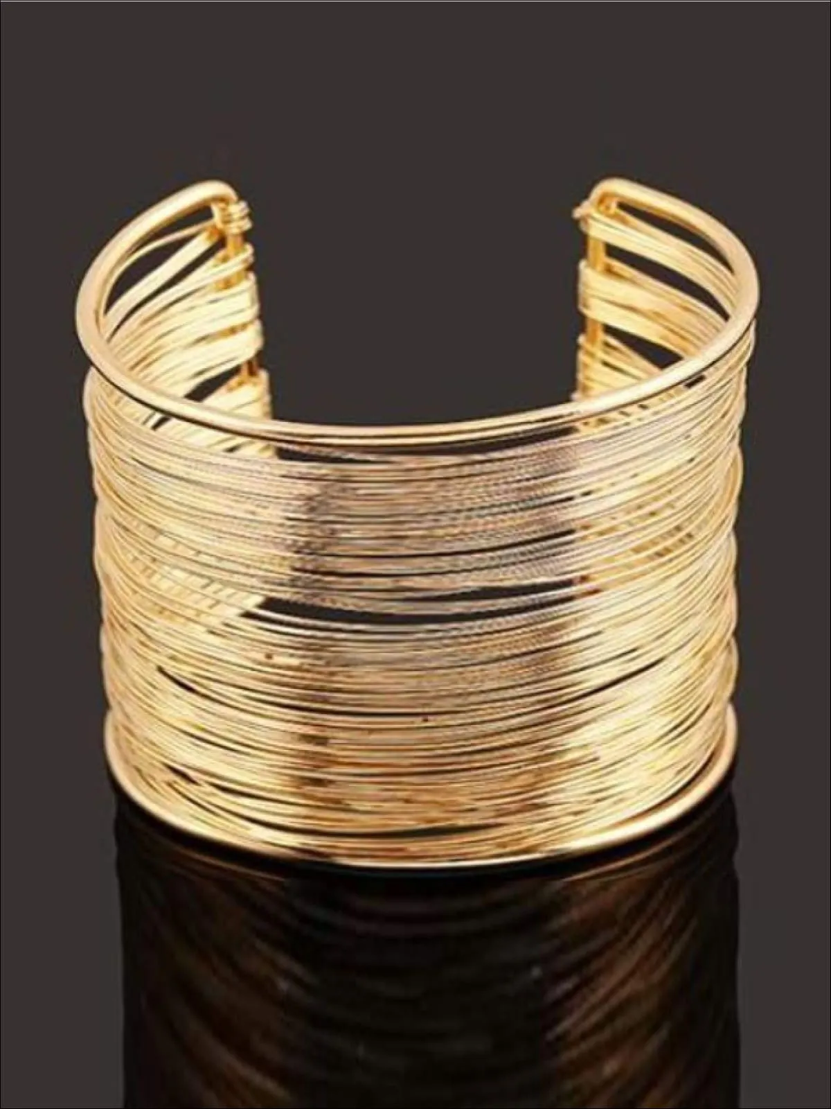 Women's Gold Wire Cuff Bracelet