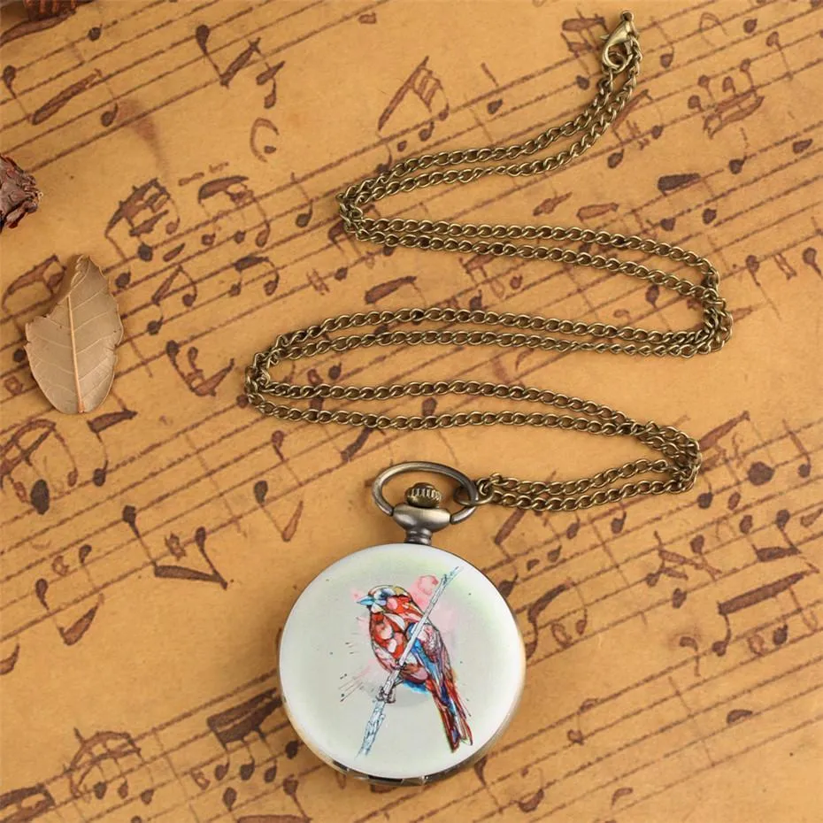 Women's Pocket Watch - Birdy color