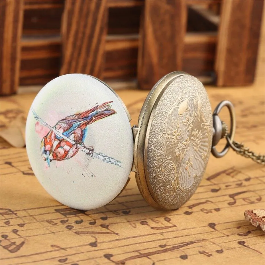 Women's Pocket Watch - Birdy color