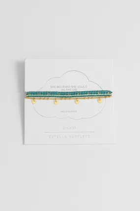 Woven Duo Beaded Charm Bracelets