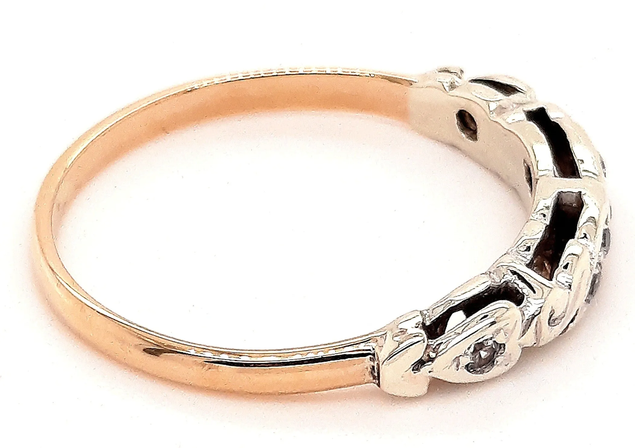 Yellow & White Gold Created Spinel Ring