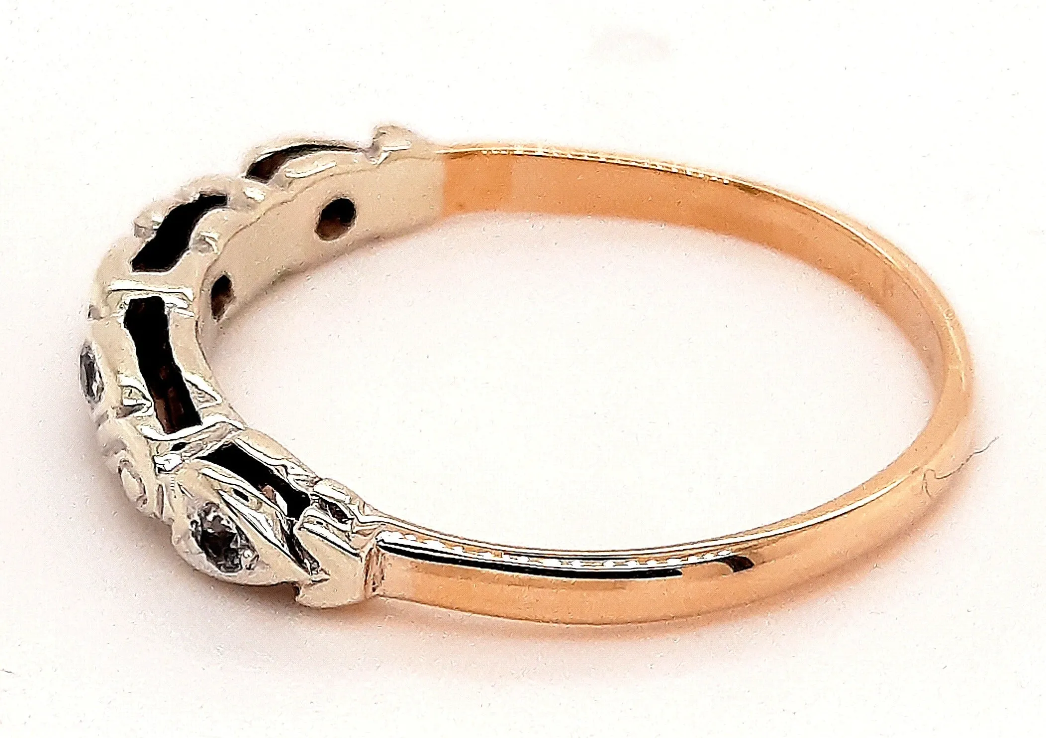 Yellow & White Gold Created Spinel Ring