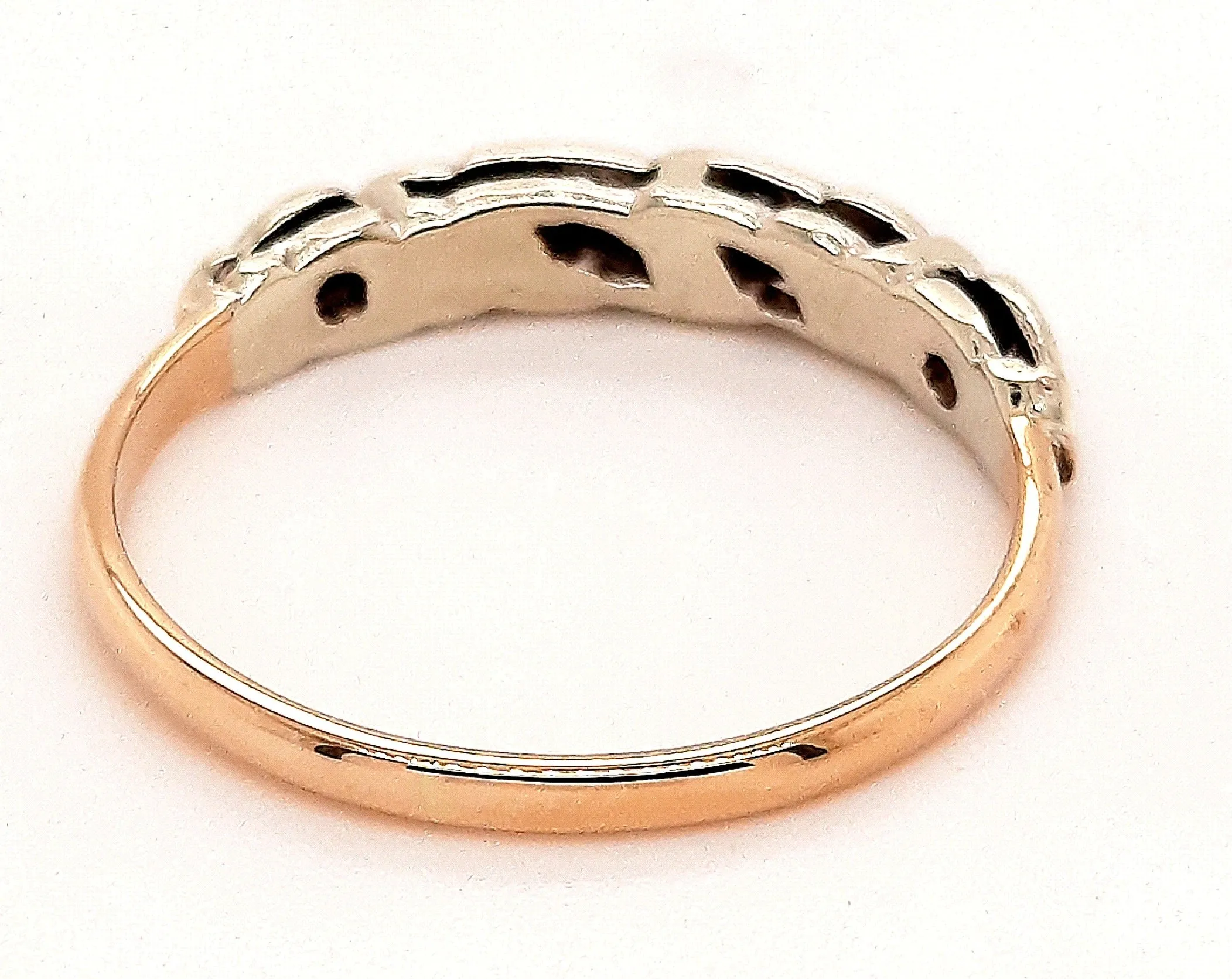 Yellow & White Gold Created Spinel Ring