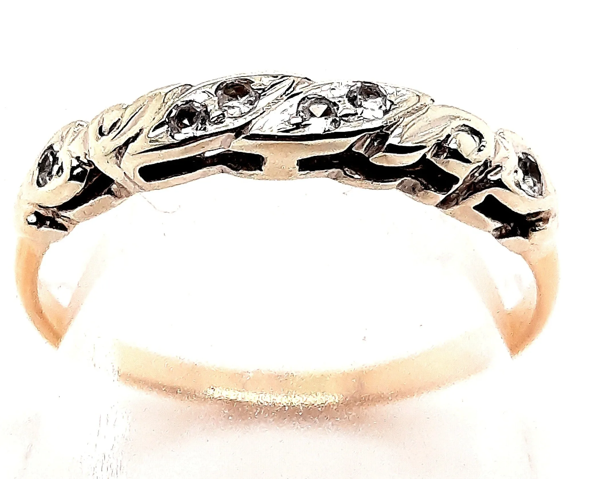 Yellow & White Gold Created Spinel Ring