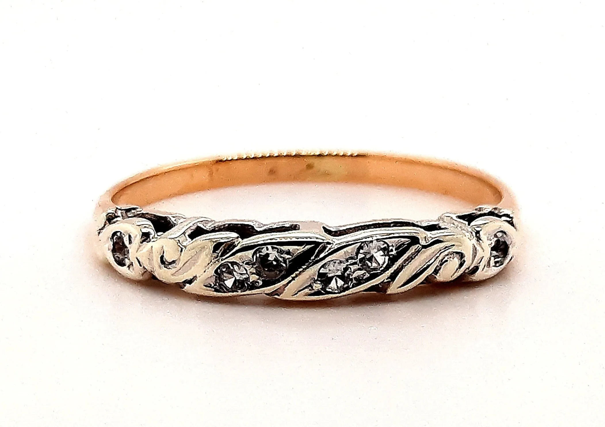 Yellow & White Gold Created Spinel Ring