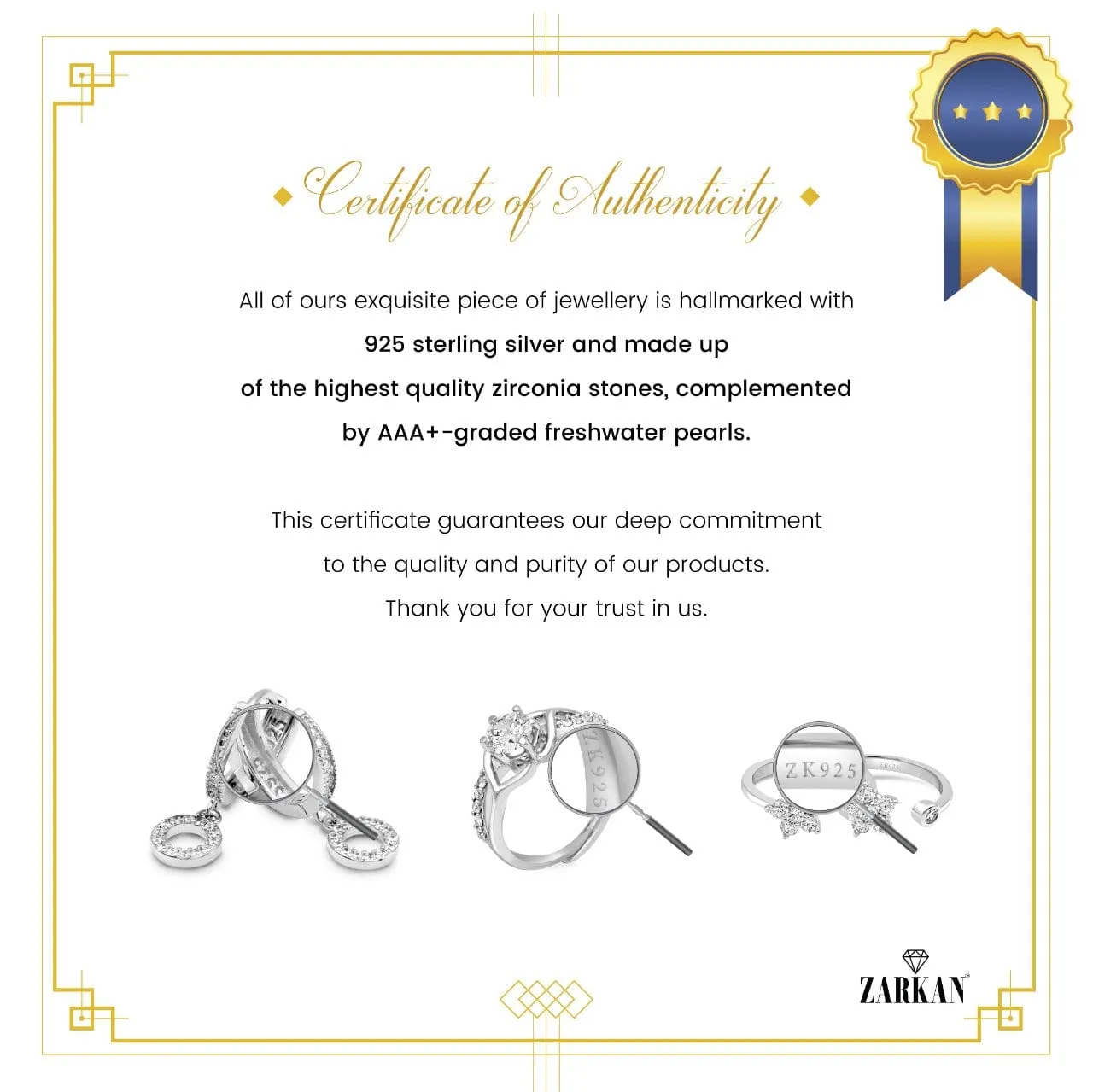 Zarkan Exceeding Excellence Silver Toe Rings