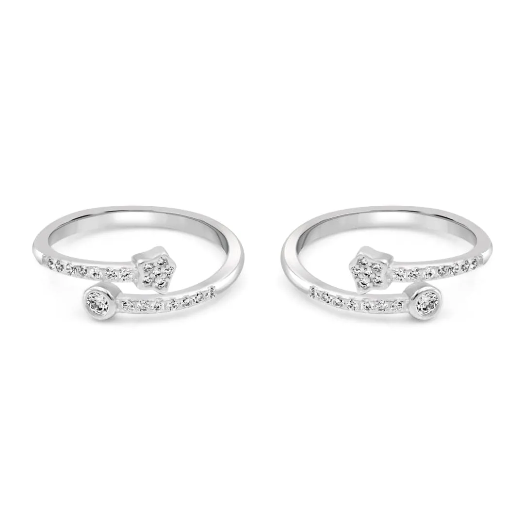 Zarkan Exceeding Excellence Silver Toe Rings