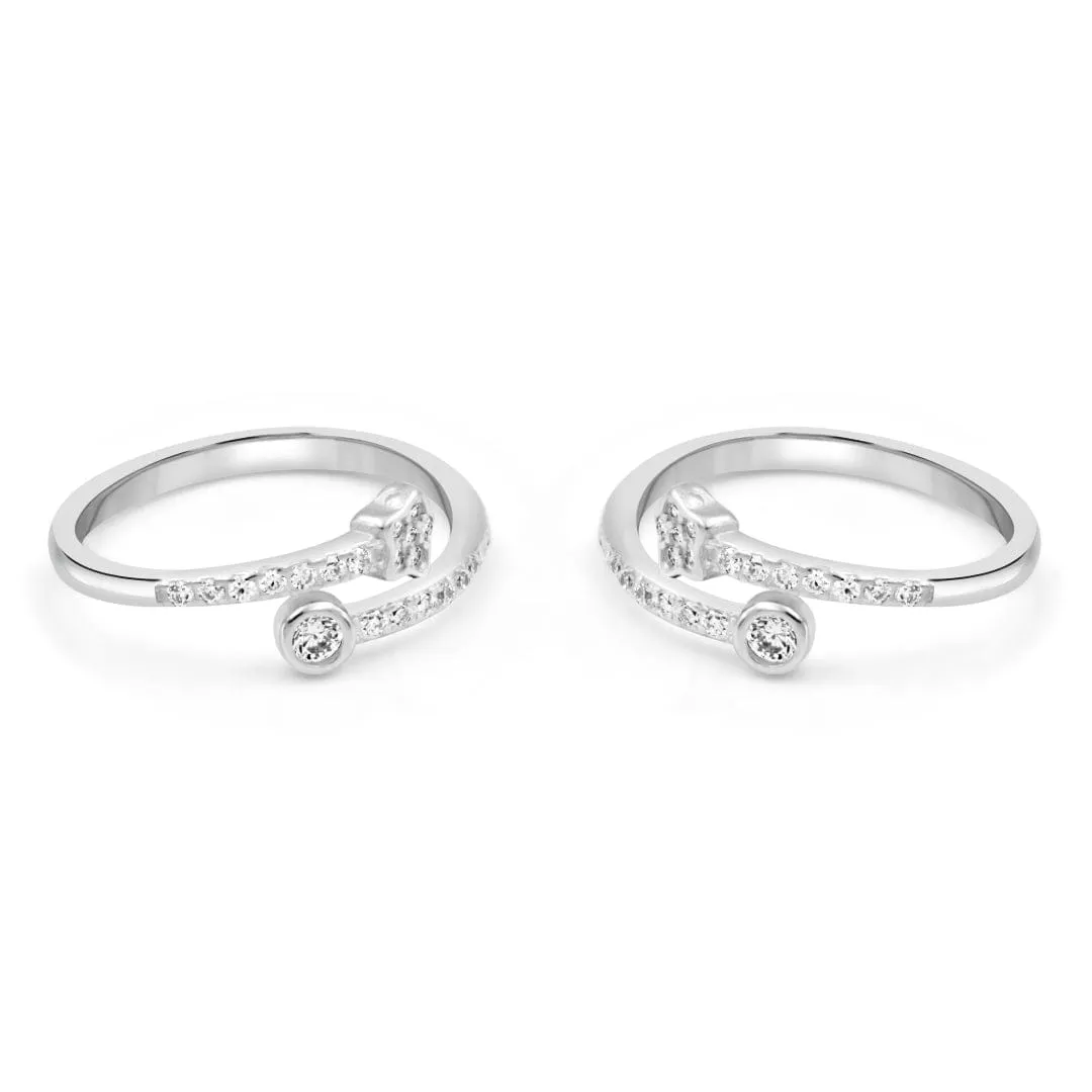 Zarkan Exceeding Excellence Silver Toe Rings