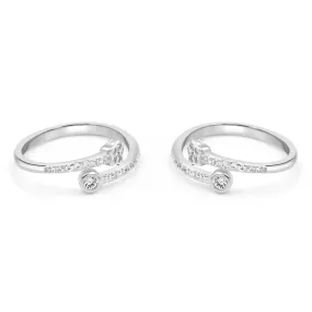 Zarkan Exceeding Excellence Silver Toe Rings