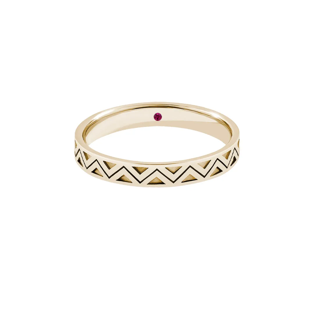 Zigzag Band Ring in Gold