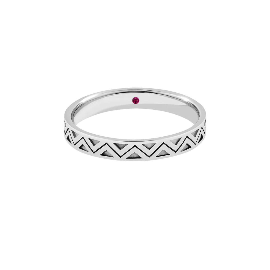 Zigzag Band Ring in Gold