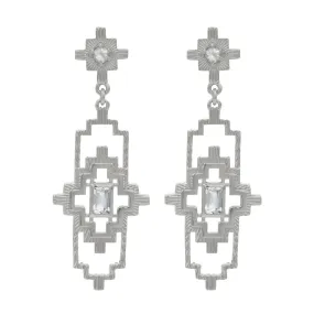 Zoe & Morgan Munay Earrings - Sterling Silver & Aquamarine & Zircon
